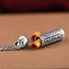 Six True Words Protection Necklace Pendant, Antique Silver Copper
