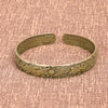 Brass Dragon and Phoenix Cuff Bangle, Vintage Chinese Style