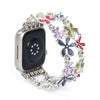 Floral Metal Apple Watch Band Elastic Stretch