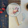 Embroidered Round Hand Fan with Tassel, Chinese Classical Style