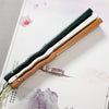 Bamboo Folding Fan with Crane and Cloud Print, 22cm