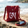 Embroidered OM Mantra Cotton Crossbody Bag