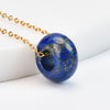 Natural Stone Donut Pendant Necklace, Gold-Tone Chain