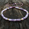 Natural Stone Spacer Bead Bracelet