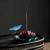 Ceramic Lotus Incense Burner, New Chinese Style Home Decor