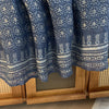 Vintage Floral Cotton Linen Skirt, A-Line Midi Style
