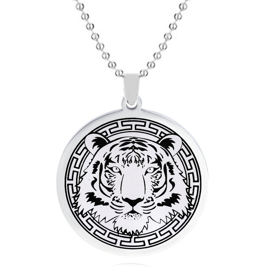 Animal Titanium Steel Chain Necklace Protection Pendant