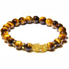 Tiger Eye Pixiu Bracelet for Wealth and Courage, Handmade Beads