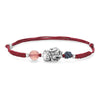 S925 Silver Pixiu Strawberry Quartz Braided Bracelet for Luck