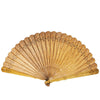 Carved Wood Folding Fan with Openwork Design
