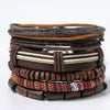 Wrap Leather Bracelet Set Vintage Braided Multi-Layer