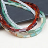 Natural Stone Rectangular Beads 4x13mm for DIY Bracelets