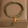 Green Bamboo Leaf Pattern Wealth Luck Bracelet