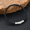 Stainless Steel Stone Bead Bracelet for Men and Women