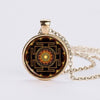 Sacred Sri Yantra Time Gemstone Necklace Pendant
