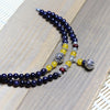 Blue Sandstone Wealth Charm Bracelet - 6mm Beads