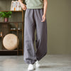 Ramie Linen Cotton Women's Pants With Pockets