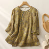 Embroidery Design Leaves Women's Three Quarter Sleeve Shirt