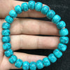 Turquoise Bracelet, Magnesite Inlay, Handmade Beads