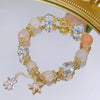 Crystal Charm Bracelet with Clover, Heart or Flower Motif