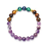 Amethyst Tiger Eye Lapis Lazuli Mala Necklace Bracelet Set