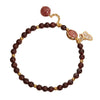 Garnet Butterfly Bracelet with Gold-Tone Charm