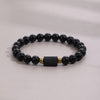 Black Obsidian and Tourmaline Bead Bracelet for Protection