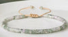 Natural Stone Disc Bead Bracelet with Adjustable Cord