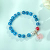 Candy Agate Strength Bead Bracelet with Charms