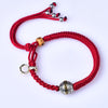 Handmade Red String Bracelet with Tibetan Bead Charm