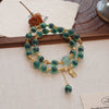 Candy Agate Coin Balance Bracelet with Butterfly, Gourd and Star Charms