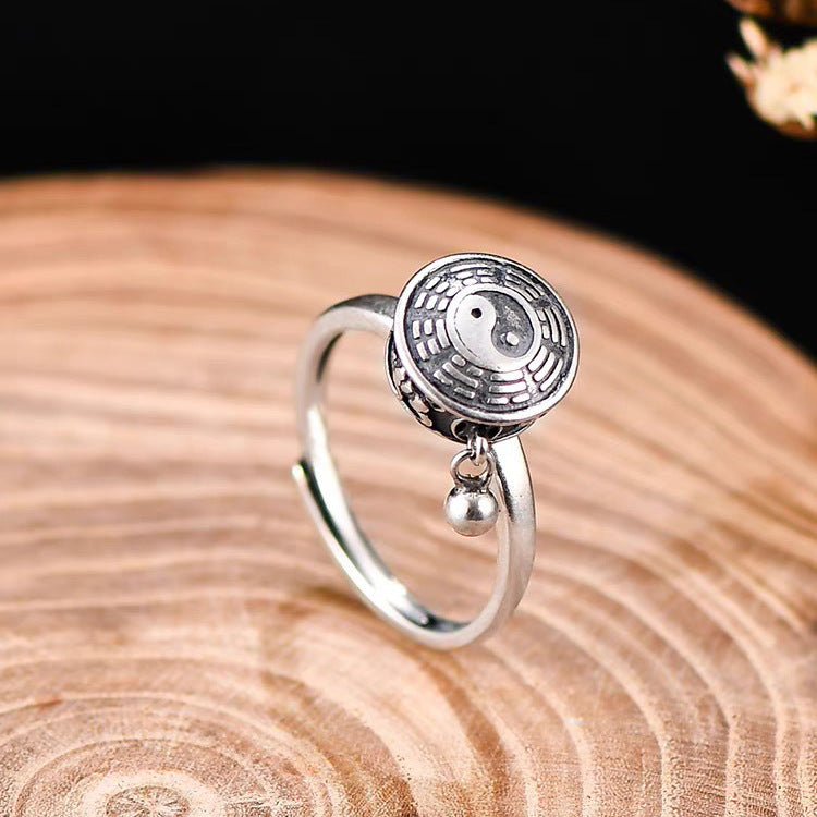 Yin Yang Copper Luck Wealth Rotatable Ring