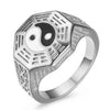 Yin Yang Symbol Luck Ring with Bagua Design