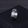 Rotating Bagua Yin Yang Titanium Steel Ring for Men