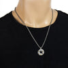 Om Mani Padme Hum Necklace Titanium Steel Circle Pendant