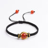 Red Agate Bead Peace Buckle Calm Rope Bracelet