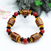 Nine-Eye Dzi Bead Black Agate Bracelet