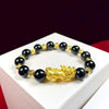 Attract Wealth PiXiu Bracelet with Black Obsidian and Gold-Tone Copper