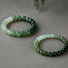 Gradient Jade Luck Blessing Bracelet, Natural Hetian