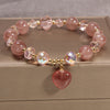 Strawberry Quartz Charm Bracelet for Women