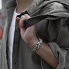 Retro Line Texture Cuff Bracelet Bangle for Men