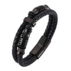 Layered Leather Weave Fortune Bracelet for Men and Women