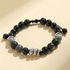 Black Onyx White Agate Year of the Snake Protection Bracelet