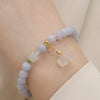 Blue Crystal Charm Bracelet with Gourd, Lotus Pod or Heart