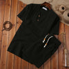 Men's Meditation Cloth Set Cotton Linen Shorts T-Shirt