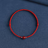 Cinnabar Bead Braided Bracelet Red String Luck Charm