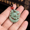 Jade Rabbit Pendant Necklace Year of the Rabbit Crescent Moon