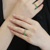 Sterling Silver Green Chalcedony Ring Adjustable
