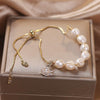 Pearl and Charm Bracelet with Gemstone Accents