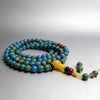 Turquoise 108 Bead Mala Bracelet with Red Accents